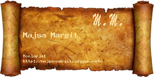 Majsa Margit névjegykártya